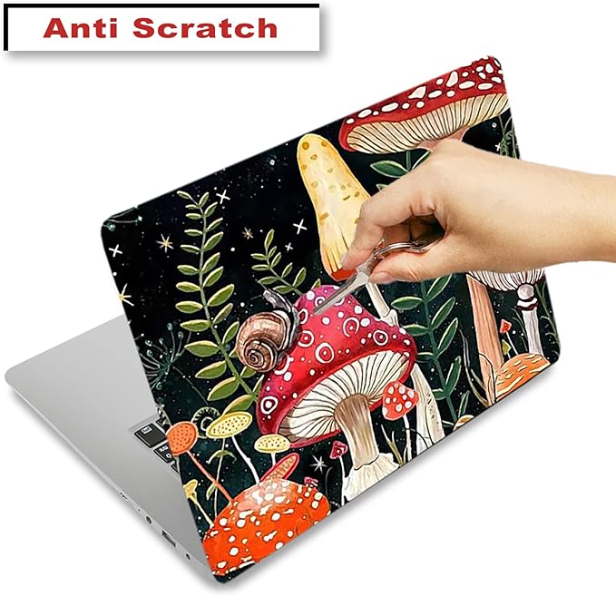 Laptop Skin Sticker Decal, Decorative Removable, Positive Mushroom - Image 3