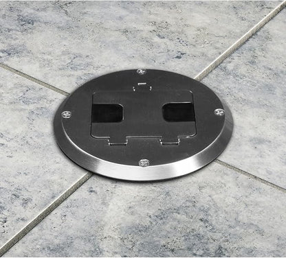 RACO 6239SS Floor Kit with Recessed Duplex 15A TR Device and Adjustable Steel - Image 6