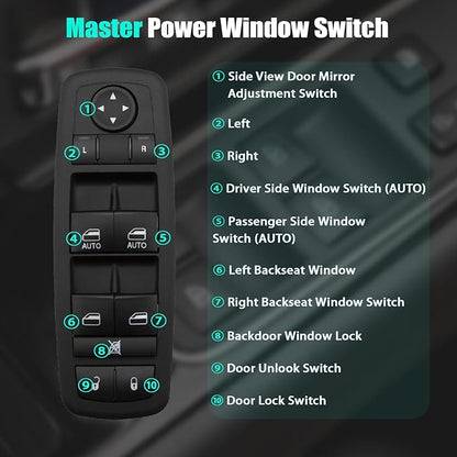 Driver Side Master Power Window Control Switch - Image 4