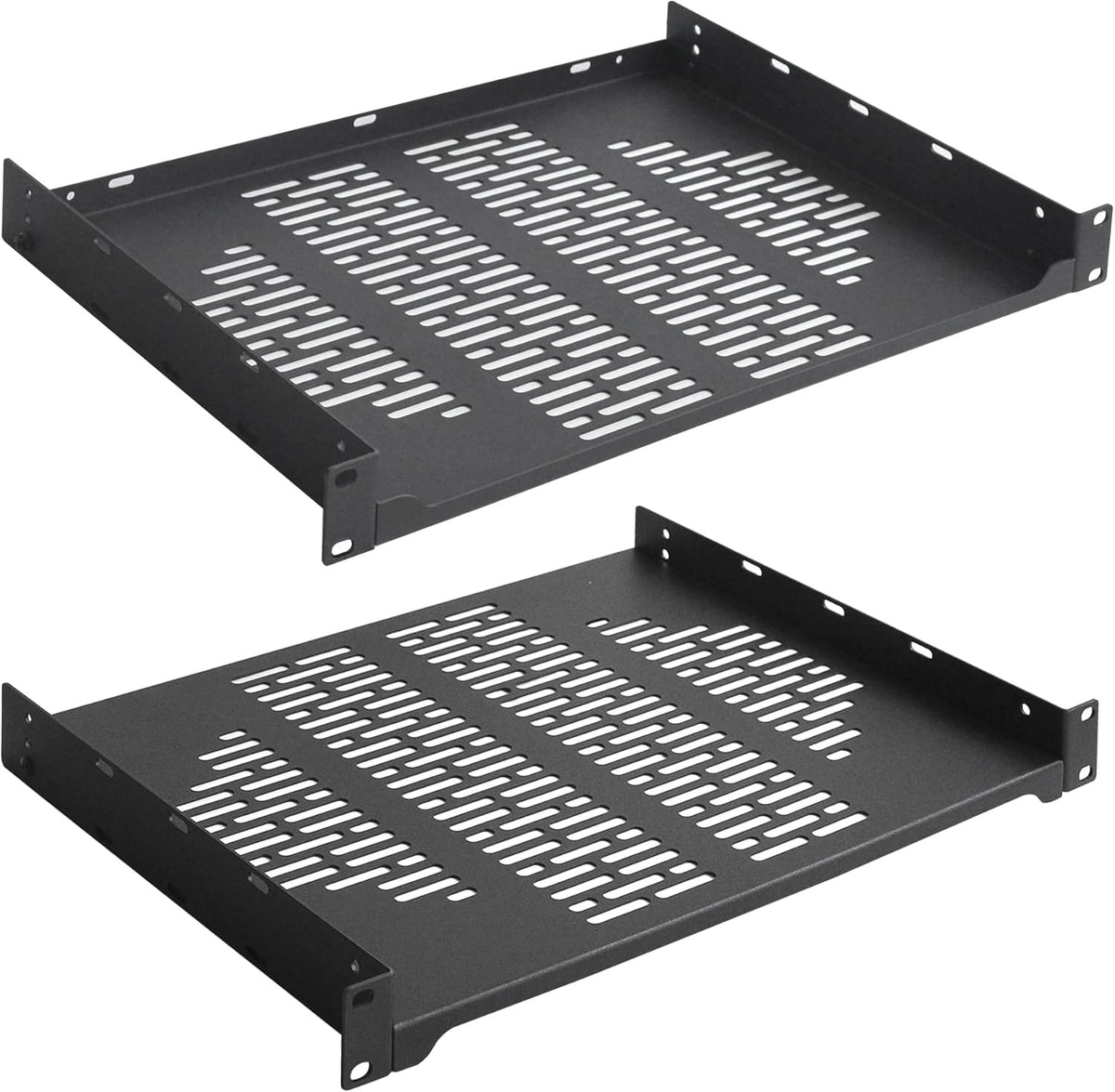RIVECO 2 PCS 12” Rack Shelves for 19 inches Network Rack & Cabinets, 1U R...