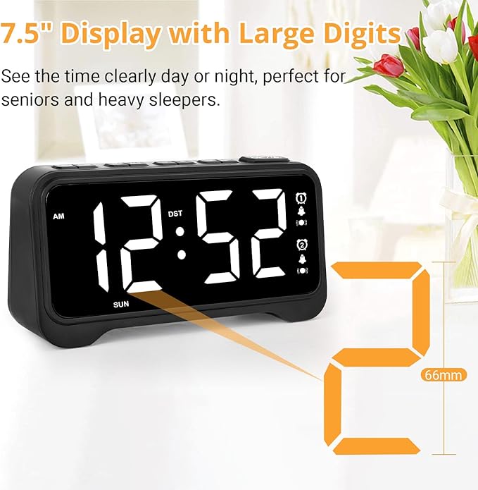 Loud Vibrating Alarm Clock for Heavy Sleepers - Image 2