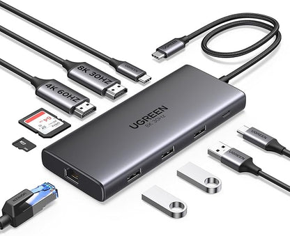 UGREEN Docking Station 10 in 1 Revodok Pro 210 USB C Dock Dual HDMI 4K@60Hz by UGREEN