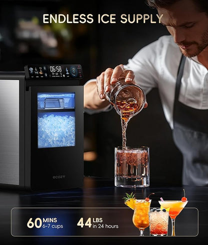 ecozy Smart Nugget Ice Maker Countertop, First Full-Color Smart Panel Ice - Image 6