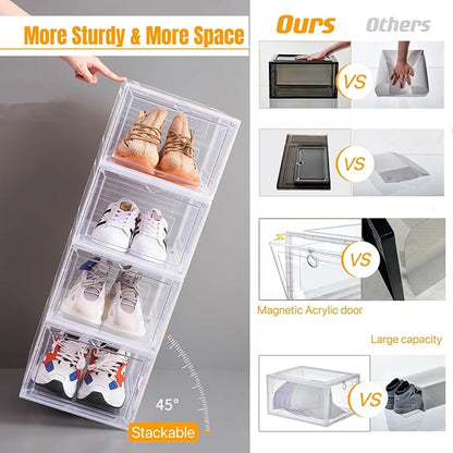 Attelite X-Large Clear Plastic Shoe Boxes - Image 2
