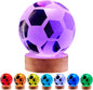 3D Soccer Crystal Ball Lamp, 3.15 inch Lifelike Ball Night Light, 16 Colors by Conalisk