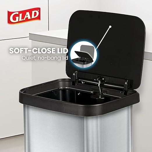 Glad Stainless Steel Step Trash Can - Image 4