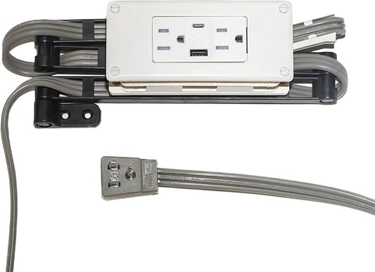 My Tidy Space Low Profile Combo USB-A USB-C 15 Amp in Drawer Docking Station by MyTidySpace