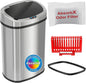 iTouchless 50 Liter / 13 Gallon Stainless Steel Kitchen Trash Can by iTouchless