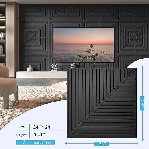 Art3d 12-Pack Drop Ceiling Tiles 2x2 FT, PVC 3D Textured Panels - Image 2
