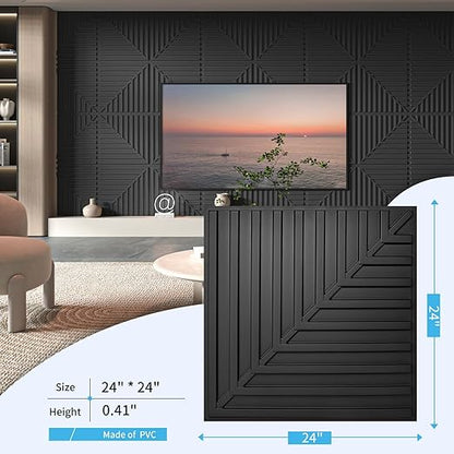Art3d 12-Pack Drop Ceiling Tiles 2x2 FT, PVC 3D Textured Panels - Image 2
