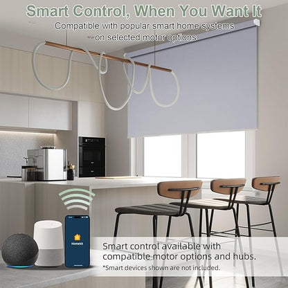 ZSHINE Motorized Blackout Window Blinds Customize Width Remote Control Wireless - Image 2