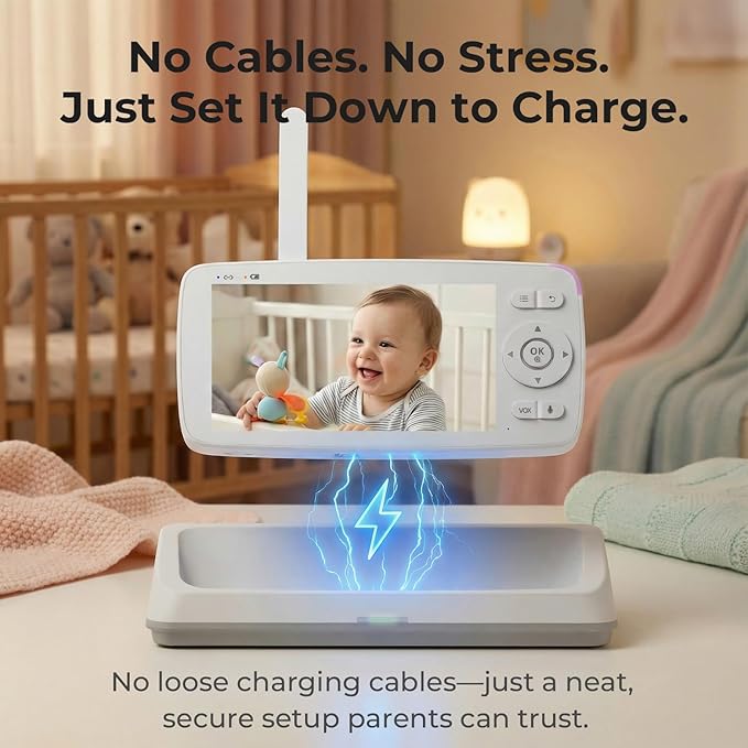 Smart Baby Monitor with 1080P Camera, Night Vision, 2-Way Audio & Cry Detection - Image 2