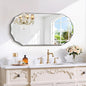 GLASHOM Beveled Edge Frameless Bathroom Mirror, Oval Wall Mirror by GLASHOM