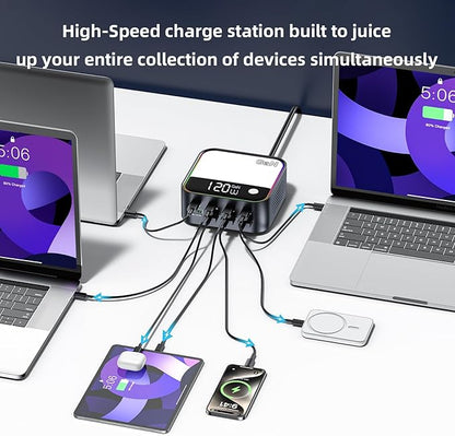 120W GaN USB C Charger Block Fast Charging, Samsung Galaxy, Headphones - Image 3