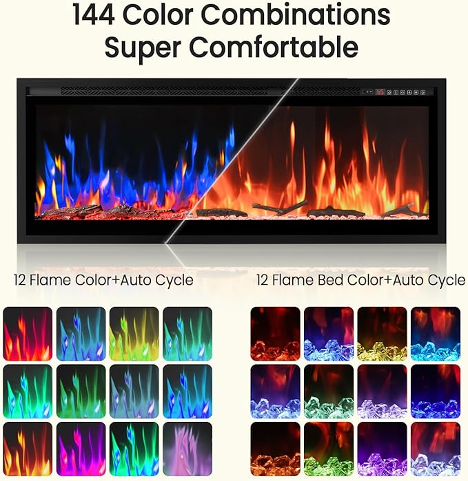 50” Smart Electric Fireplace - Image 3