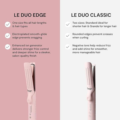 L'ANGE HAIR Le Duo Edge 360° Airflow Titanium Styler Blush | 2-in-1 Flat Iron - Image 4