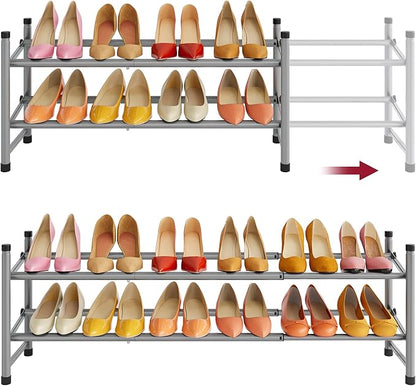 Tajsoon 2 Tier Expandable Shoe Rack by Tajsoon