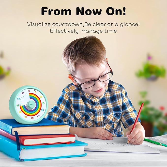 Visual Timer for Kids, 60-Minute Countdown Timer for Classroom Office Kitchen - Image 4