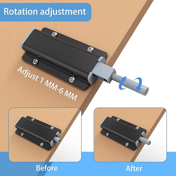 3 Pack Push to Open Cabinet Hardware, Touch Latches - Image 3