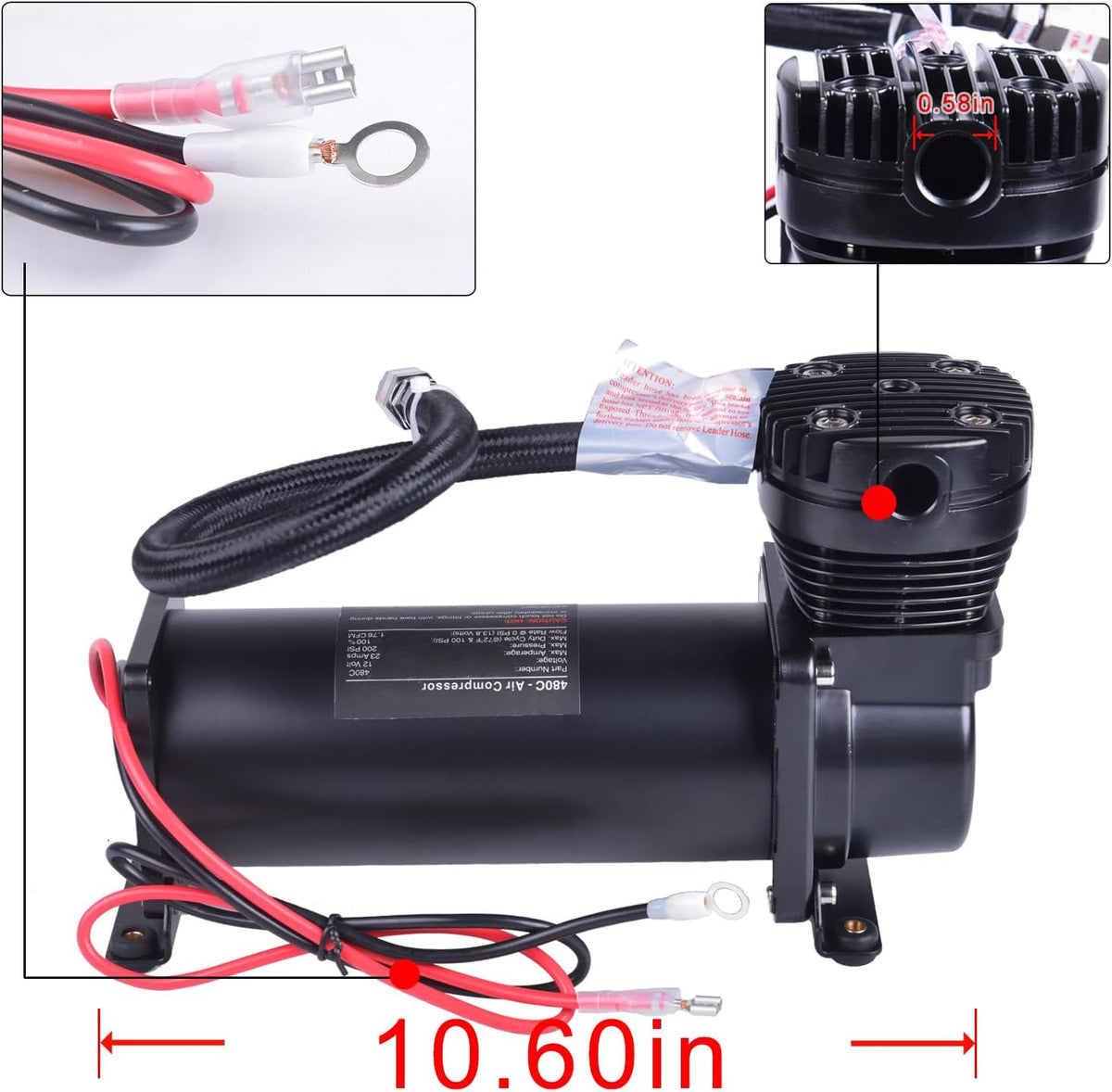 3 Gallon Air Tank with 200PSI Air Compressor for Suspension/Air Ride/Bag/Car ...