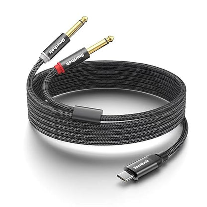 Smithok USB C to Dual 6.35mm 1/4 inch Stereo Splitter Y Cable, USB Type C to by Smithok