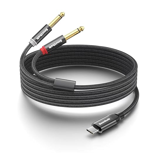 Smithok USB C to Dual 6.35mm 1/4 inch Stereo Splitter Y Cable, USB Type C to by Smithok