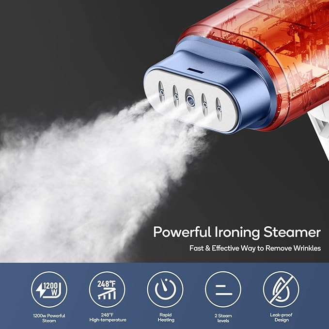 Newbealer Steamer for Clothes, 1200W Travel Steamer - Image 9