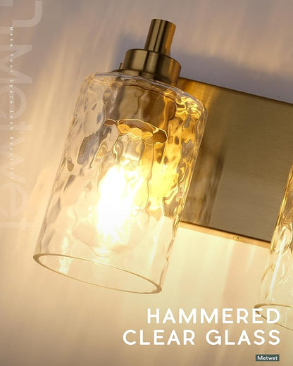 METWET 4-Light Bathroom Light Fixtures, 24.5 Inch Brushed Gold Vanity Lights - Image 7