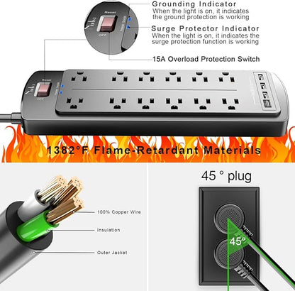 Power Strip, Nuetsa Surge Protector - Image 6
