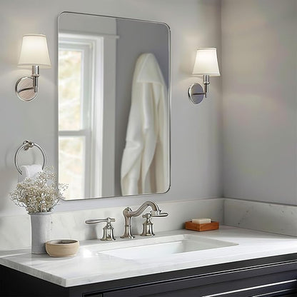 ANDY STAR 36”x48”Brushed Nickel Mirror by ANDYSTAR