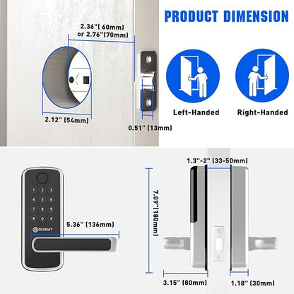 Smart Lock with Handle: Wi-Fi Keyless Entry Door Lock - Image 7