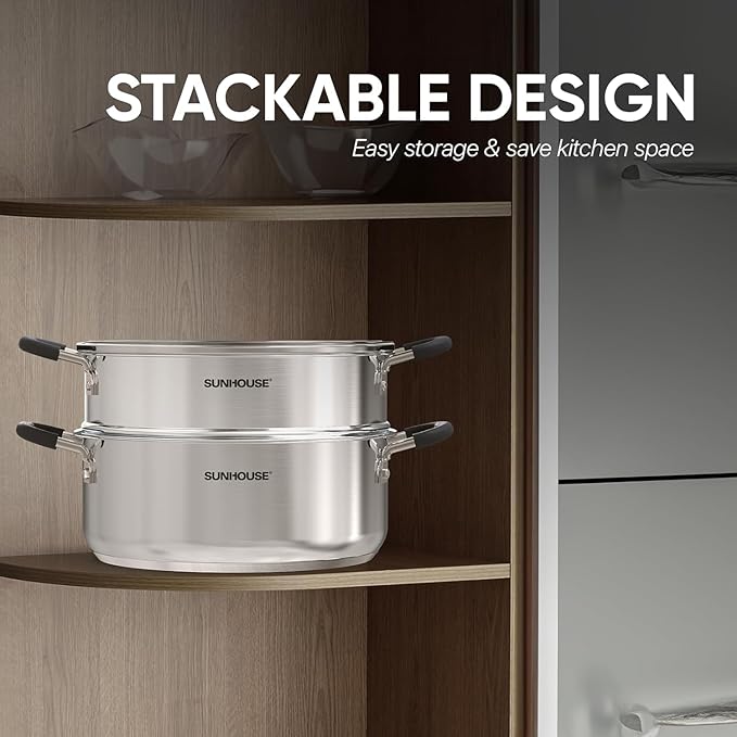 SUNHOUSE - 4.6 Quart Steamer Pots - Image 8