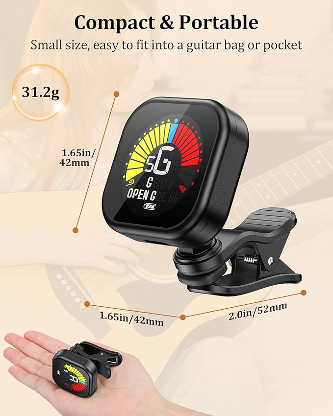 New Bee Guitar Tuner Clip-On Rechargeable - Image 8
