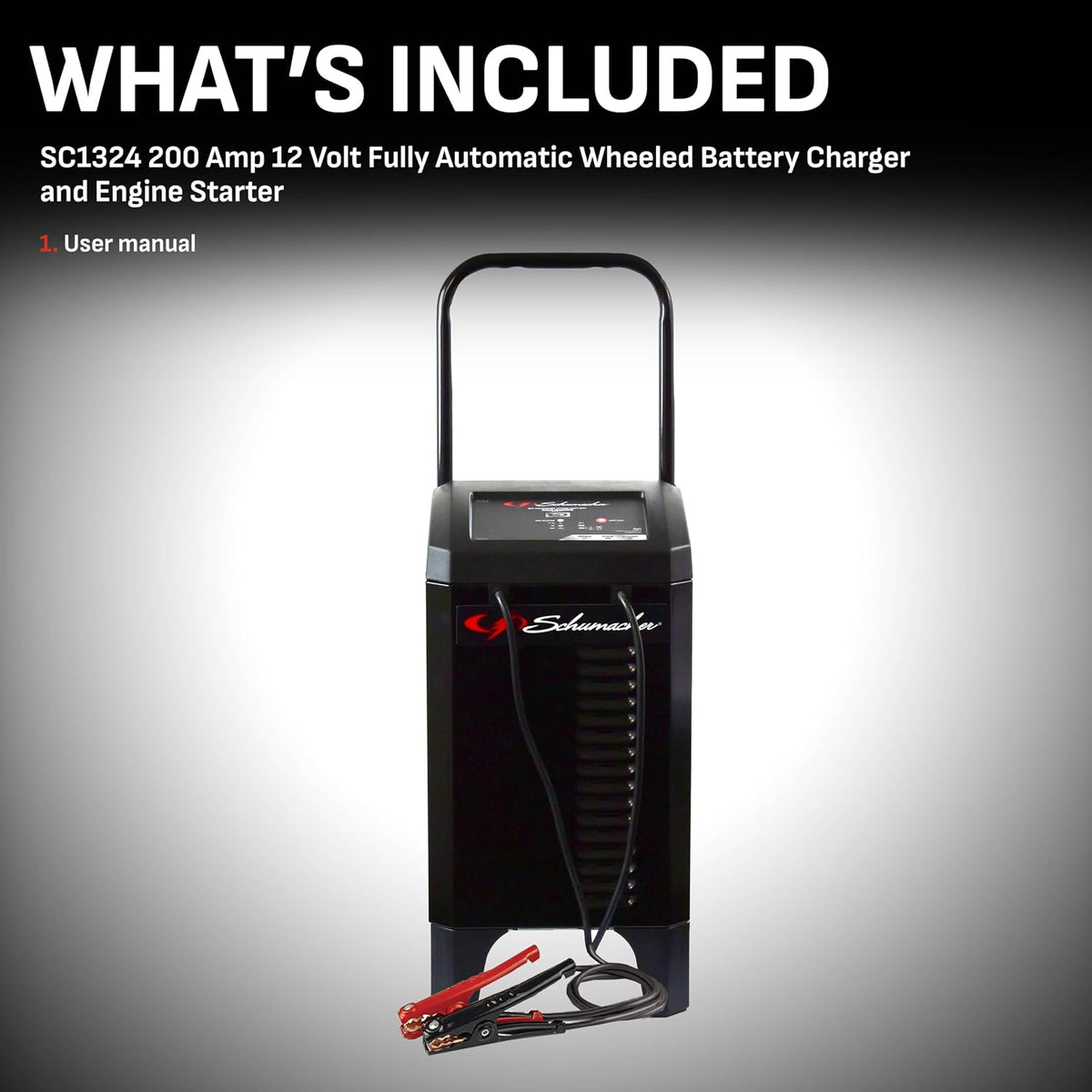 Schumacher Electric Wheeled Automatic 6A Car Battery Charger and 200A Engine ...