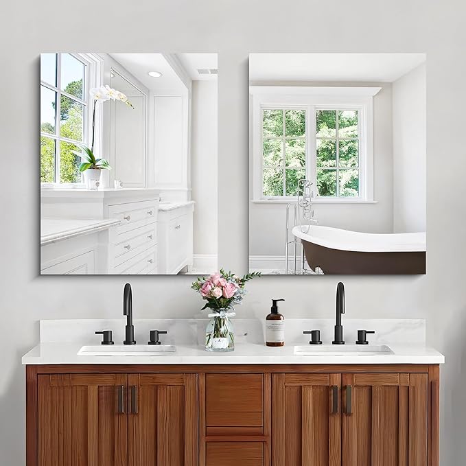 CILIBER Frameless Mirror, 24x30 Inch Bathroom Mirror - Image 8