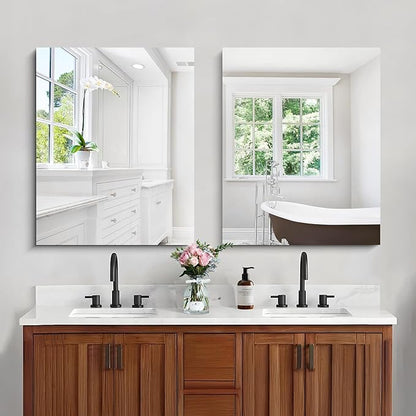 CILIBER Frameless Mirror, 24x30 Inch Bathroom Mirror - Image 8