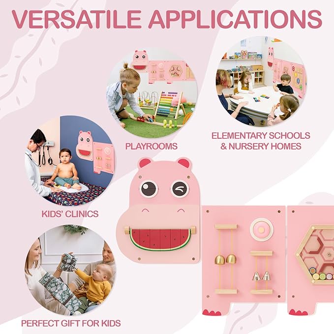 Monläurd® Hippo Montessori Busy Board, Sensory Board, Educational Toys - Image 3