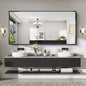CIRCUMI Black Bathroom Mirror, Brushed Finish, Tempered Glass, Large Mirror by CIRCUMIMirror
