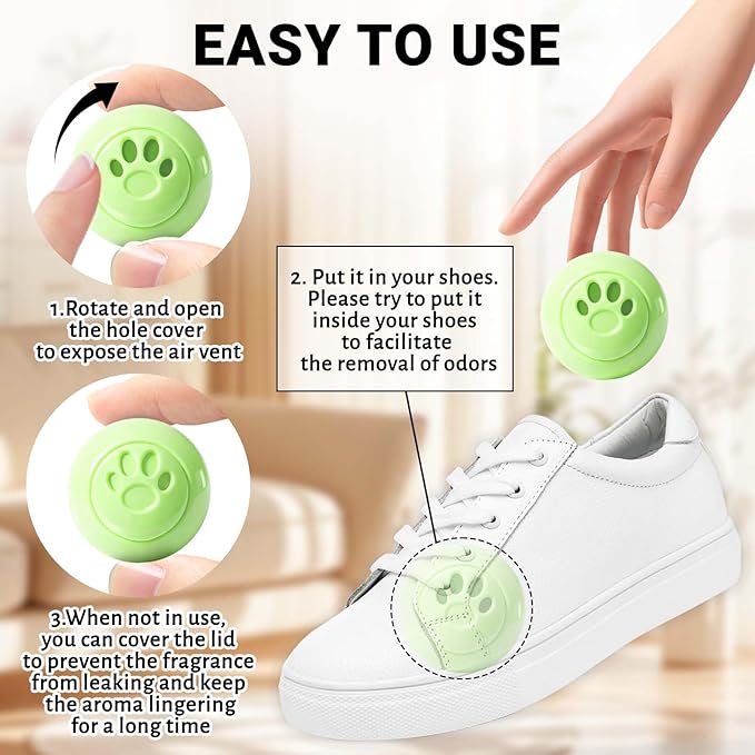 STRN Sneaker Deodorizer Balls 8 Packs Jasmine Scent Shoe Odor Elimination - Image 3