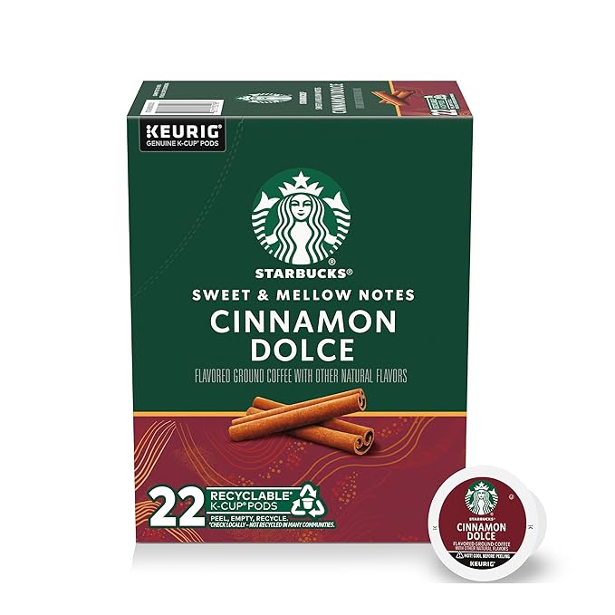 Starbucks K-Cup Coffee Pods, Flavored Hot or Iced Coffee, Cinnamon Dolce by StarbucksbyNespresso