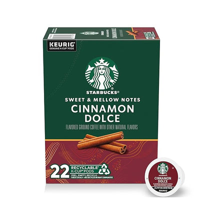 Starbucks K-Cup Coffee Pods, Flavored Hot or Iced Coffee, Cinnamon Dolce by StarbucksbyNespresso