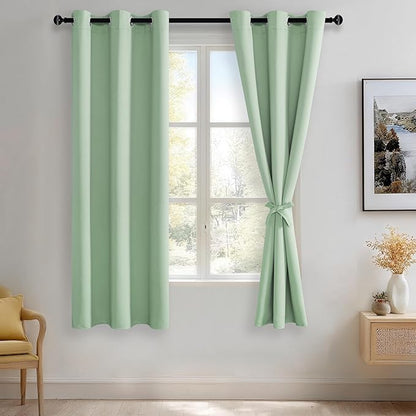 JIUZHEN Aqua Blackout Curtains by JIUZHEN