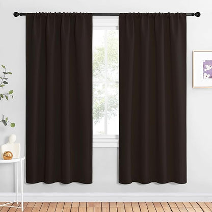 NICETOWN Blackout Curtains for Living Curtains, Toffee Brown, 2 Panels by NICETOWN