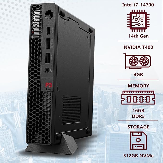 Lenovo ThinkStation P3 Tiny Workstation Intel i7-14700, 16GB DDR5, 512GB NVMe - Image 2