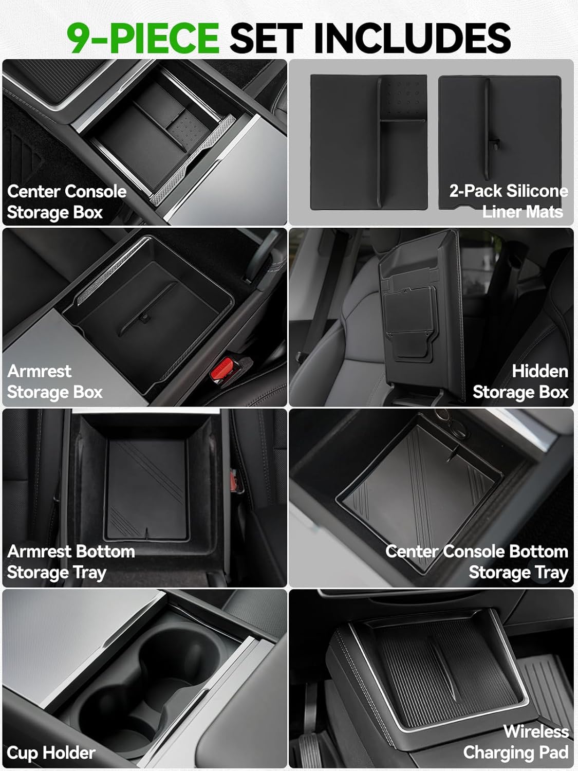 Center Console Organizer for 2024-2026 Tesla Model 3 Highland