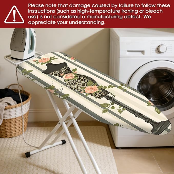 Nuxovilar Ironing Board Cover Needle Cotton 15x54 Inches | Ironing Board Cover - Image 7