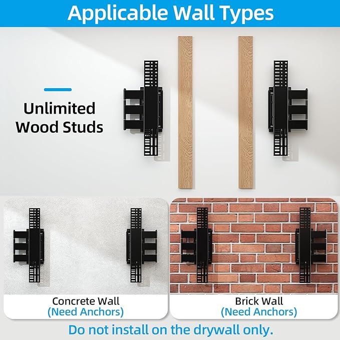 HOME VISION Heavy Duty Full Motion TV Wall Mount Bracket - Image 7
