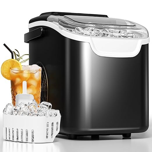 Antarctic Star Pro-Grade Countertop Ice Maker, 8 Cubes in 6 Mins, Self-Cleaning by AntarcticStar