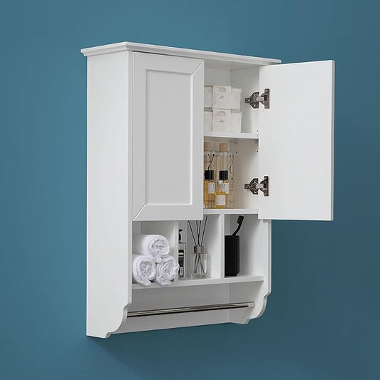 White Bathroom Wall Cabinet by VANIRROR
