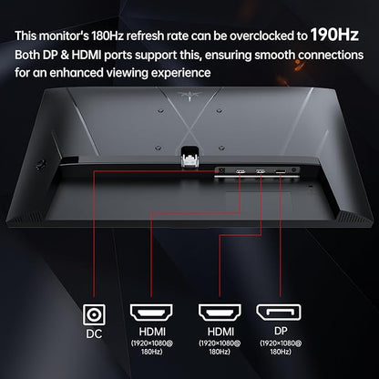 KTC 24 inch 190Hz/180Hz Gaming Monitor, HDR 400 Fast IPS Screen, FHD 1080P - Image 5
